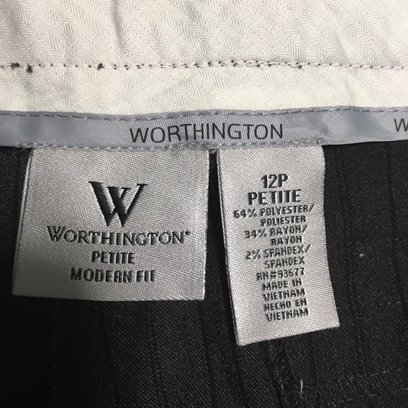 Worthington Wide Leg 12P Black on gray modern fit - Picture 4 of 6